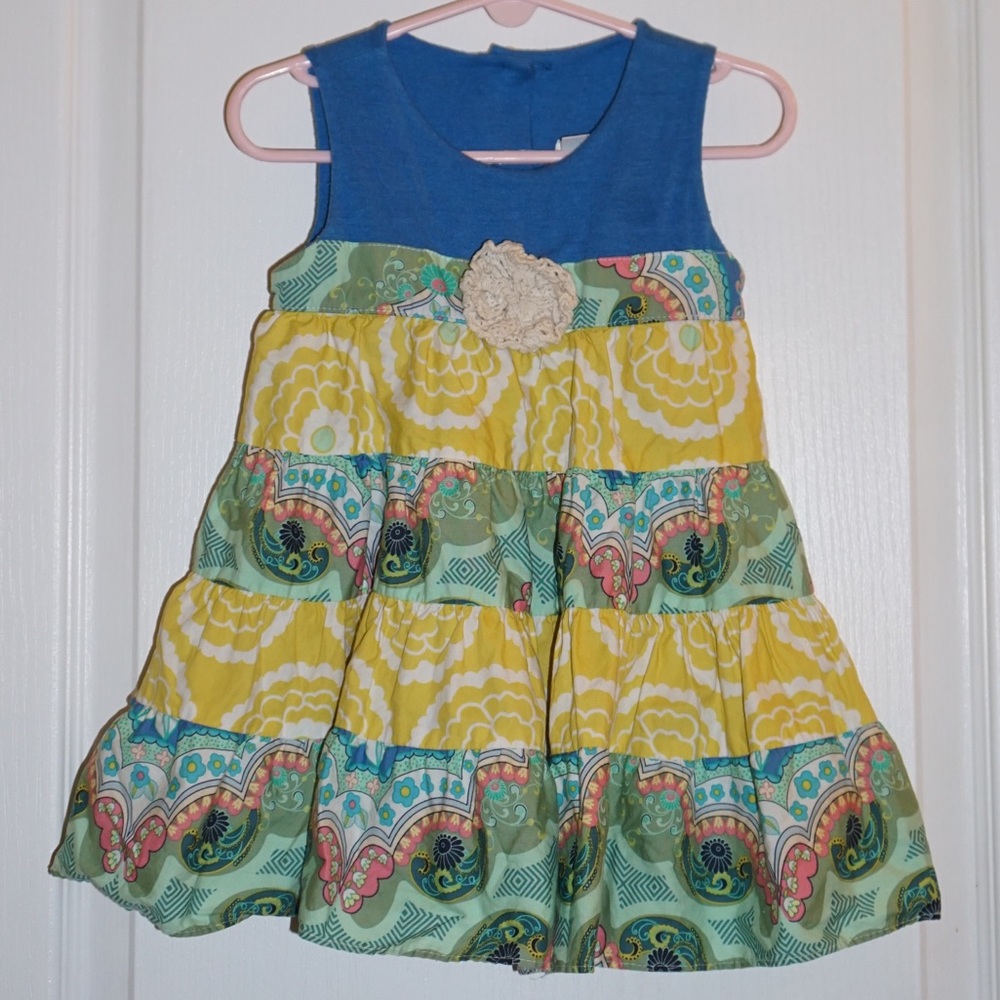 Peaches N Cream Toddler Floral Summer Dress Sz 2T